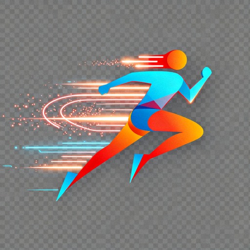 v66体育品牌标志 - 橙色运动风格体育平台logo